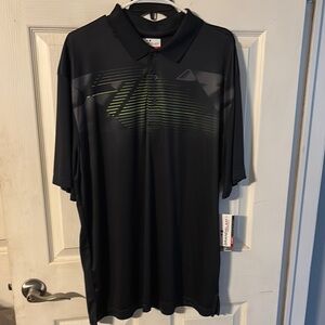 Grand Slam Black and Gray Performance Polo Shirt